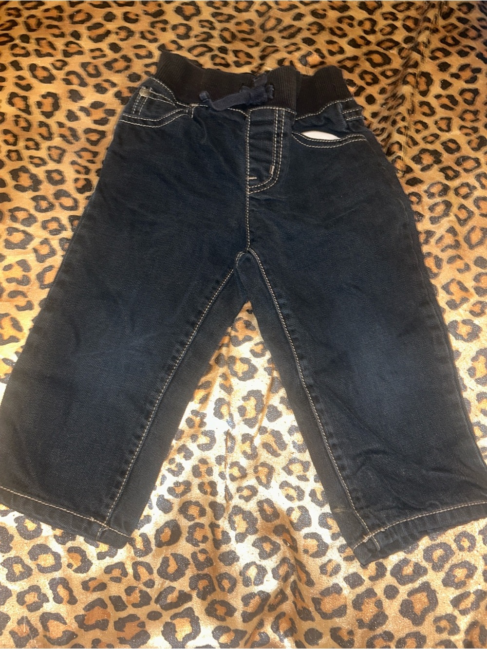 Gymboree Navy Blue Elastic Waist Denim Pants